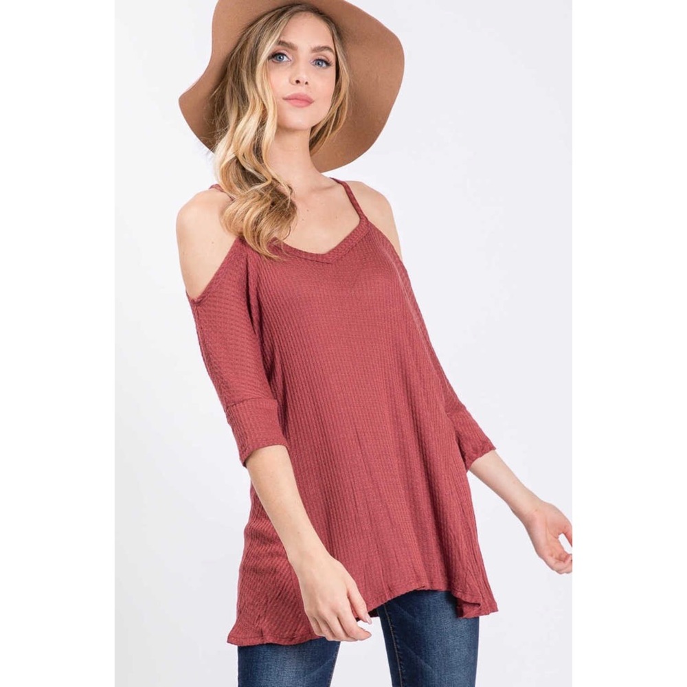 Soft waffle knit top